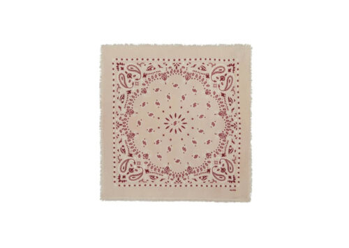 Kujten Large Bandana Hachiko Bico Sierra Oats Large Cashmere Bandana Two-Tone Printed