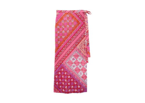 PUCCI Festa Print Cotton Sarong Coral Fuchsia