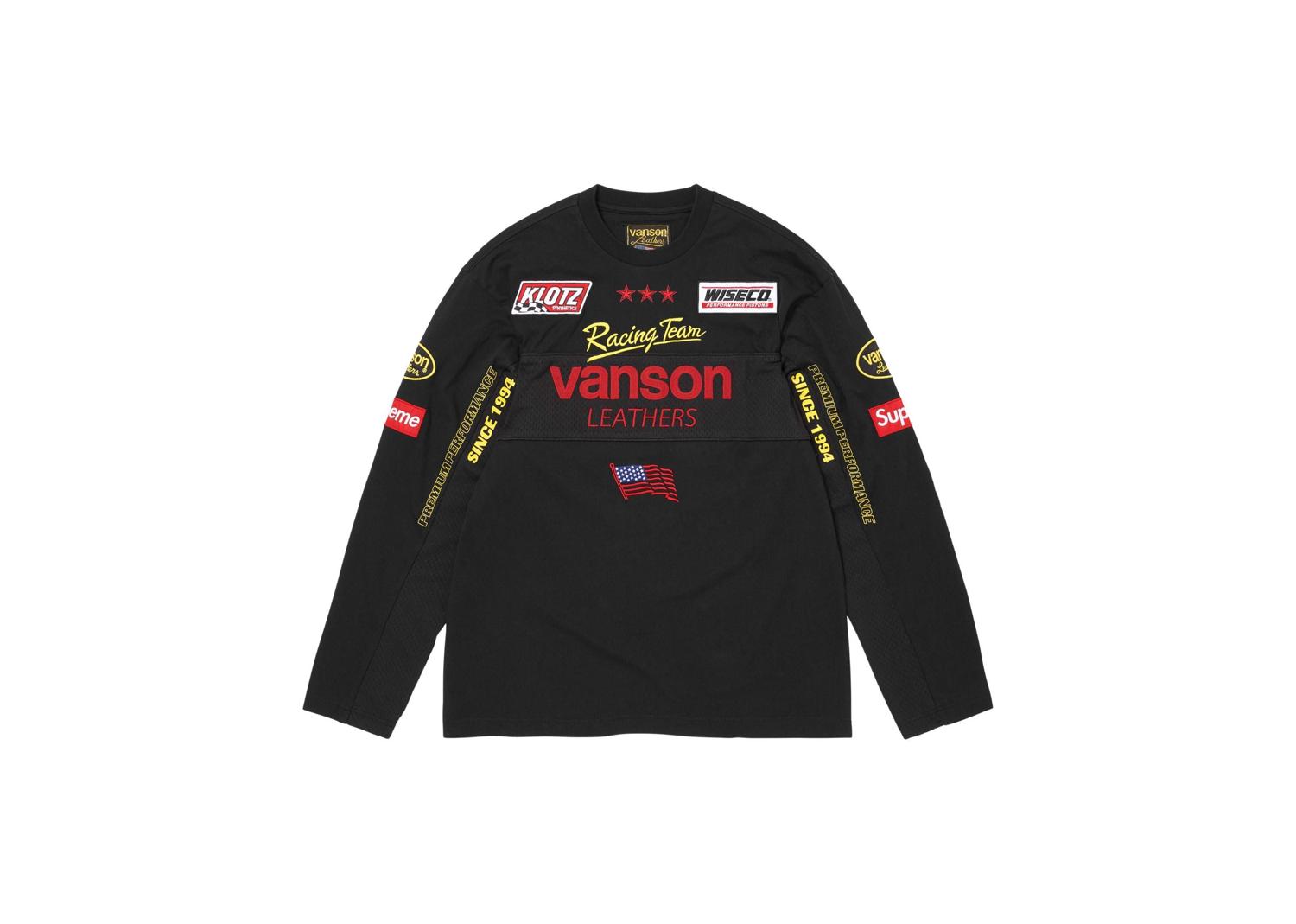 Supreme Vanson Leathers LS Top Black