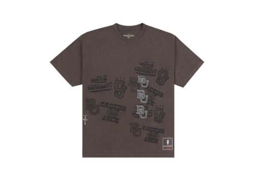 Travis Scott x Mitchell & Ness Boston University Seal T-Shirt Brown