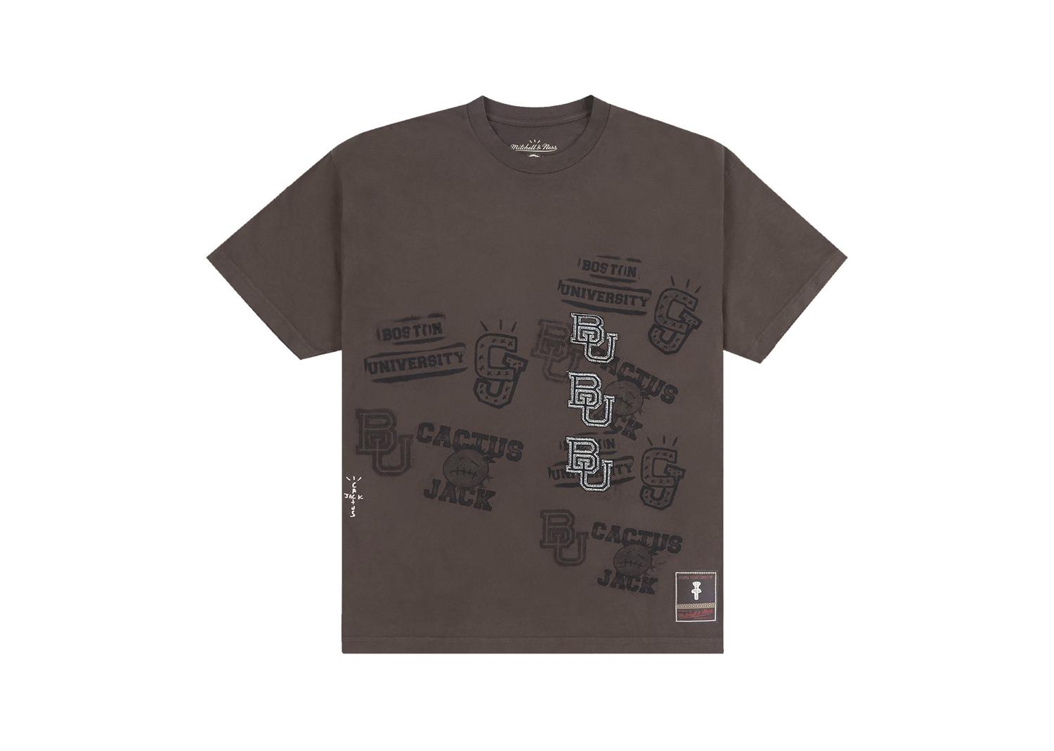 Travis Scott x Mitchell & Ness Boston University Seal T-Shirt Brown