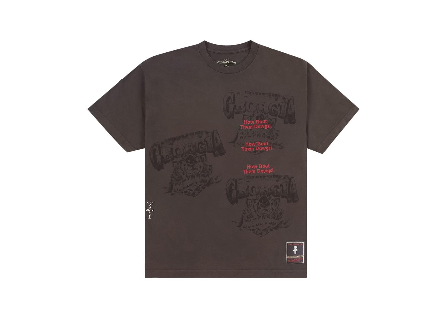 Travis Scott x Mitchell & Ness Georgia Bulldogs Seal T-Shirt Brown