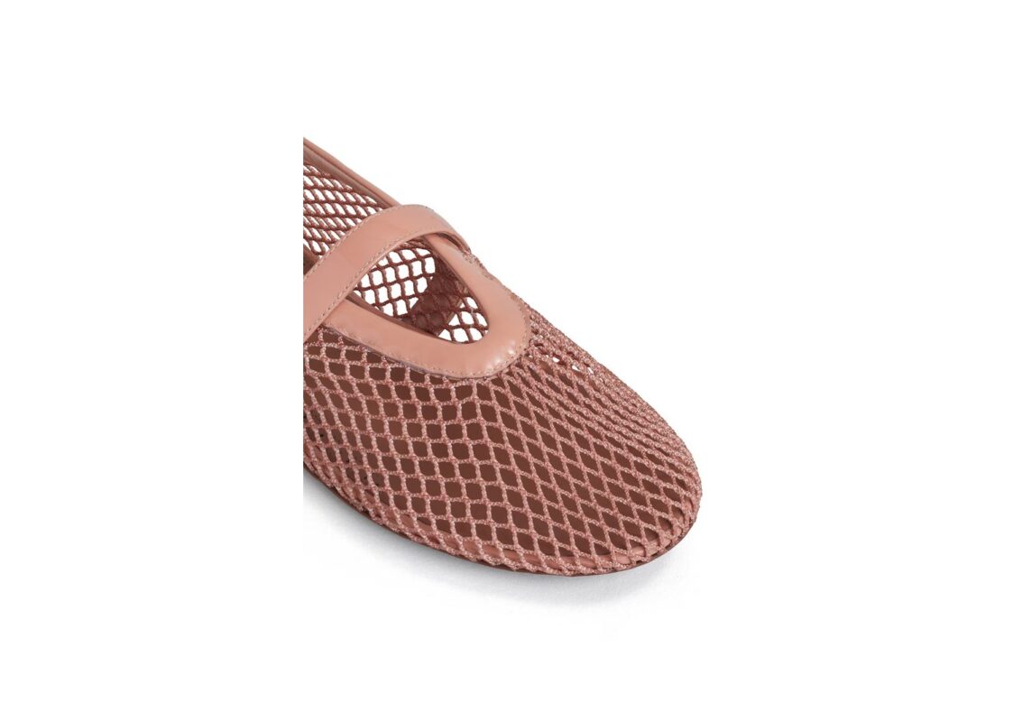ALAÏA Ballet Flats Fishnet Blush 3