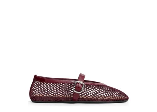 ALAÏA Ballet Flats Fishnet Rouge Grenat - ROUGE_GRENAT - 1