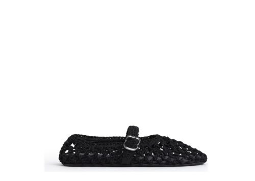 ALAÏA Ballet Flats in Satin Cord Noir - NOIR - 1