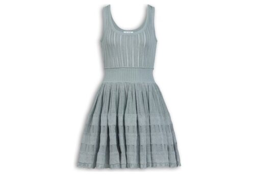 ALAÏA Crinoline Knit Dress Gris Vert - GRIS_VERT - 1