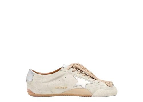 Golden Goose True-Star Light Gray Suede Metallic Silver Star - - 1