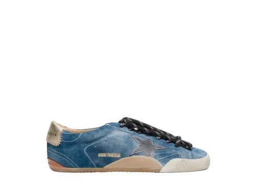 Golden Goose True-Star Teal Suede Black Star Cream Heel Tab - - 1