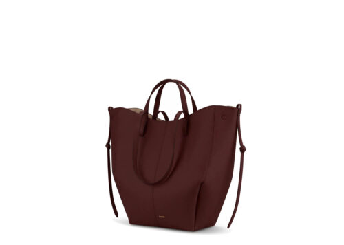 Polène Cyme Tote Textured Black Cherry