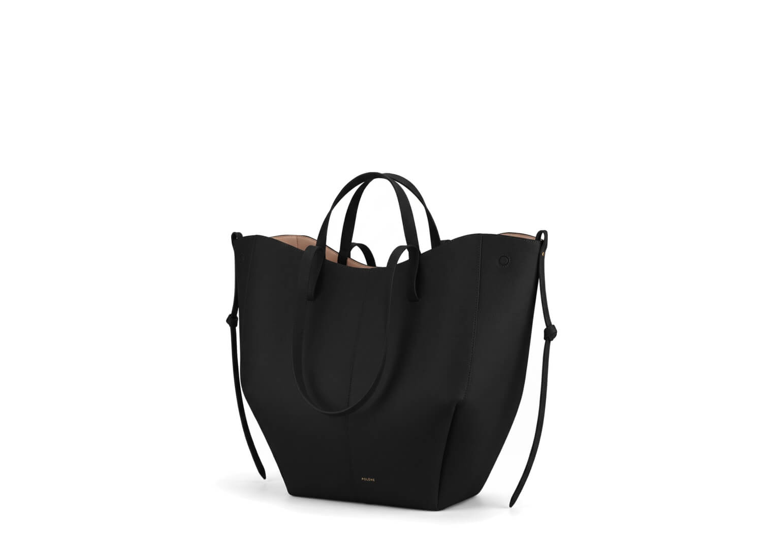 Polène Cyme Tote Textured Black