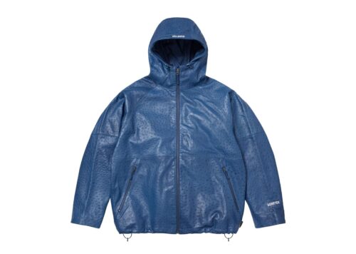 Supreme GORE-TEX Ostrich Embosssed Leather Jacket Blue - Blue - 1