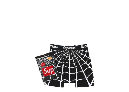 Supreme Hanes Spider-Man Boxer Briefs (2 Pack) Black - Black - 1