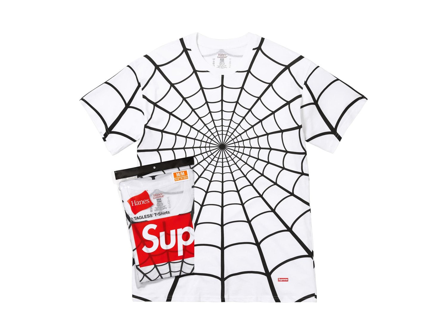 Supreme Hanes Spider-Man Tagless Tees (2 Pack) White - White - 1