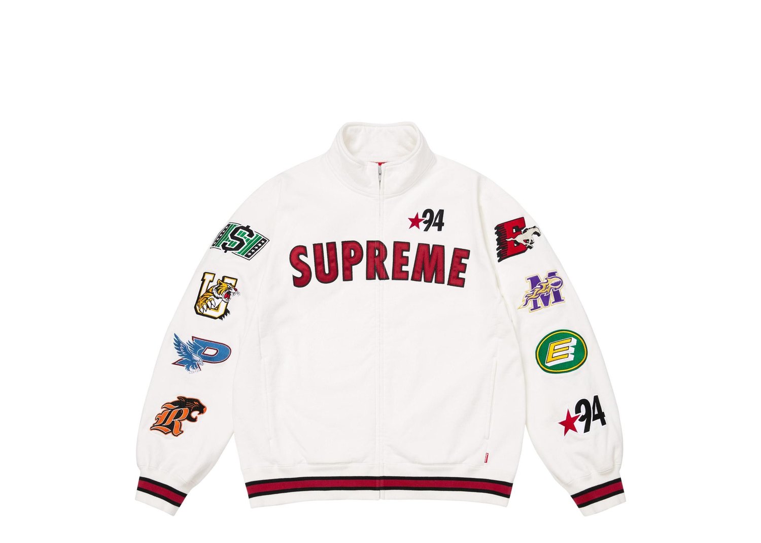 Supreme Mascots Zip Up Sweatshirt White - White - 1