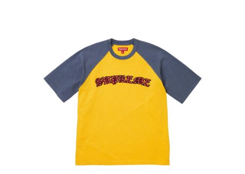 Supreme Rhinestone Raglan S/S Top Gold - Gold - 1
