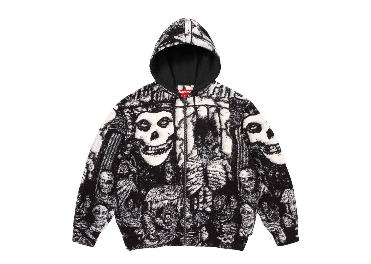 Supreme The Misfits Zip Up Hooded Sweater Black - Black - 1