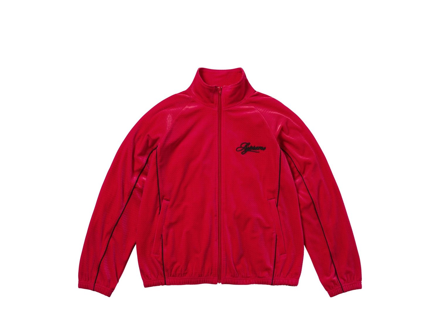 Supreme Velour Mesh Track Jacket Red - Red - 1