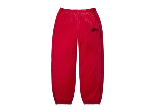 Supreme Velour Mesh Track Pant Red - Red - 1