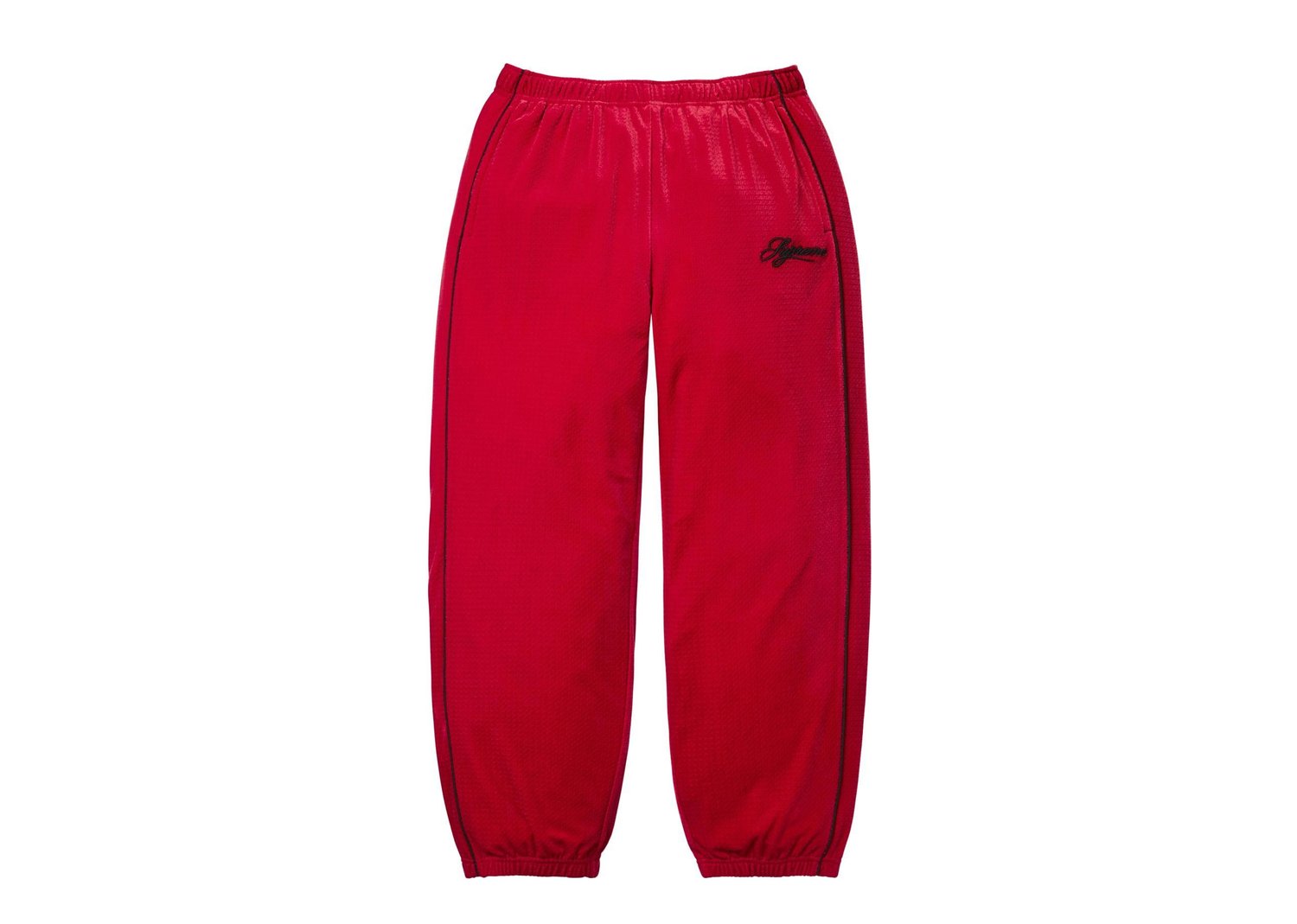 Supreme Velour Mesh Track Pant Red - Red - 1