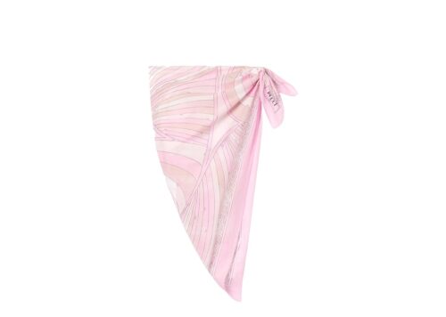 PUCCI Iride Print Cotton Sarong Pink Nude - - 1