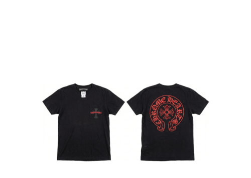 Chrome Hearts Horseshoe Red on Black Vintage Tee Cemetery