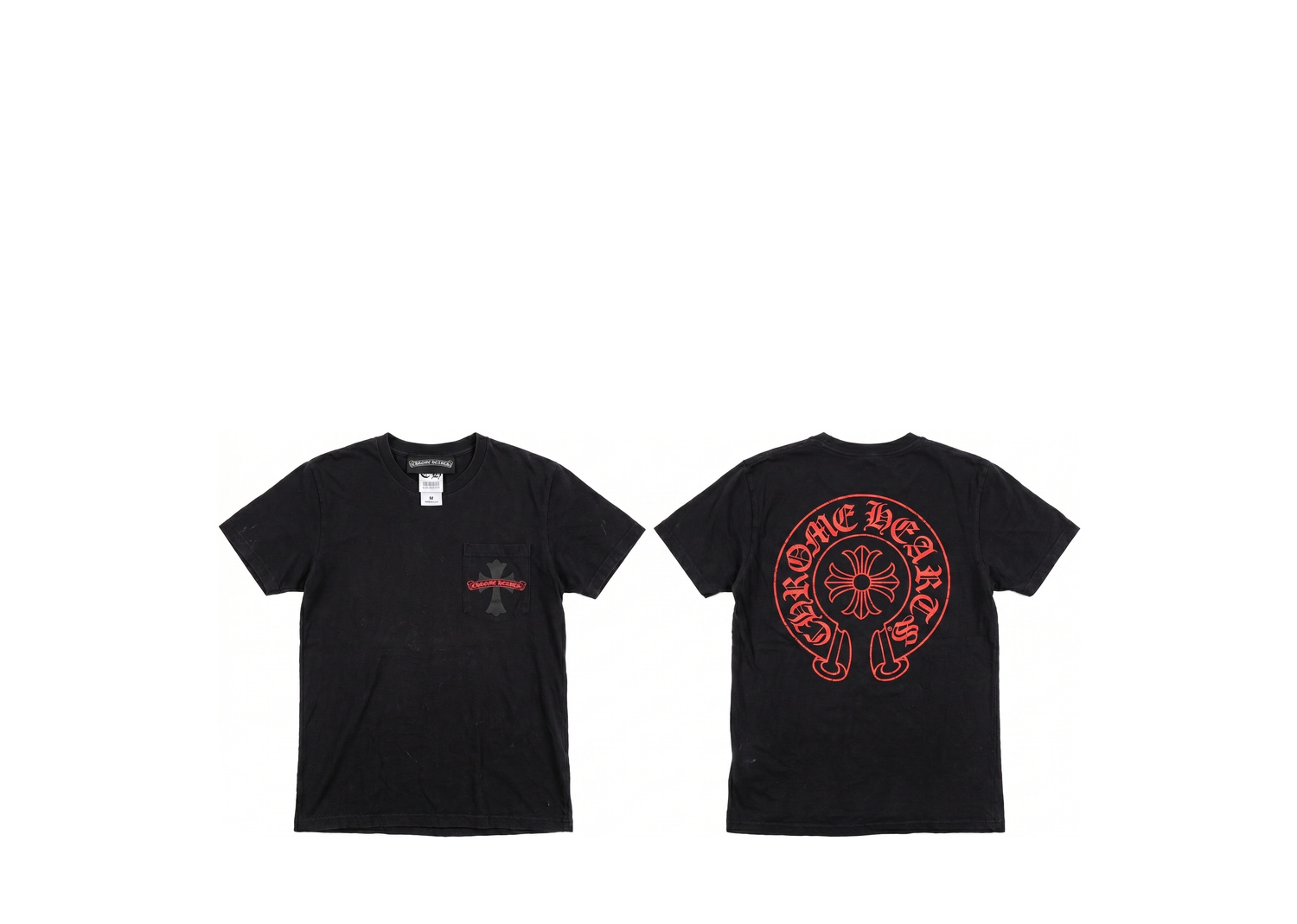 Chrome Hearts Horseshoe Red on Black Vintage Tee Cemetery