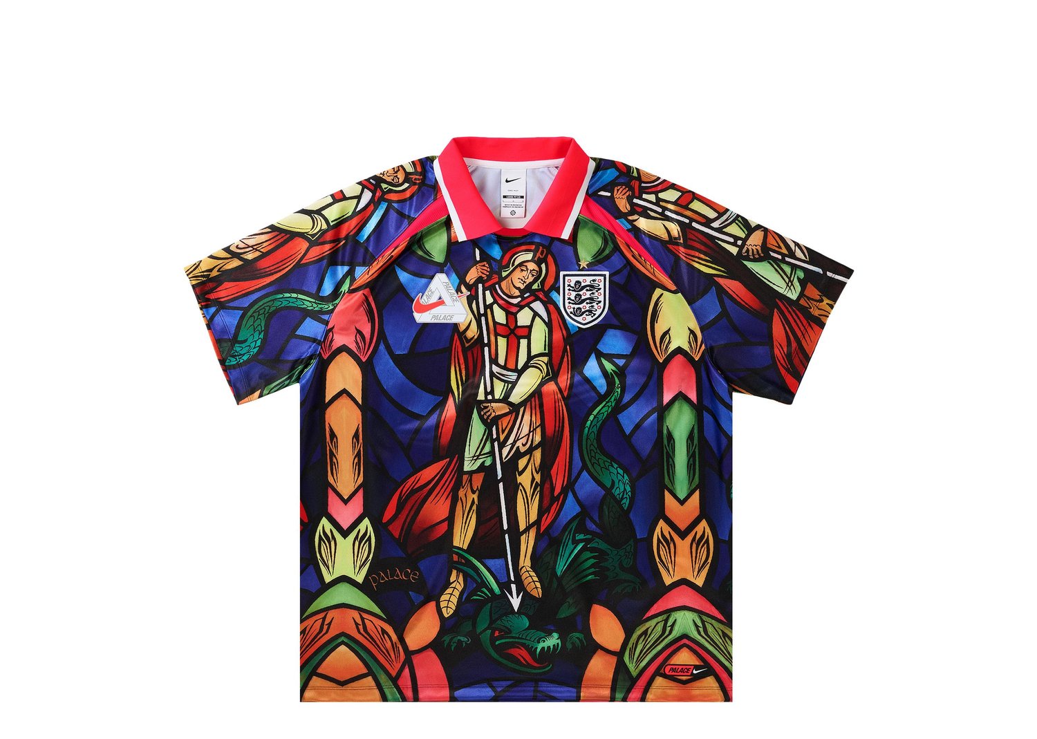 Palace x Nike England Dri-FIT Football Jersey Bright Crimson - Bright Crimson - 1