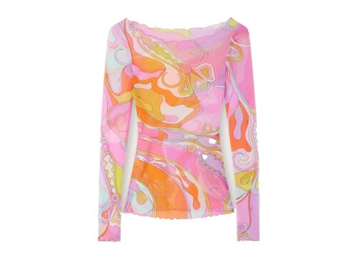 PUCCI Orchidee Print Tulle Top Multicolor - - 1