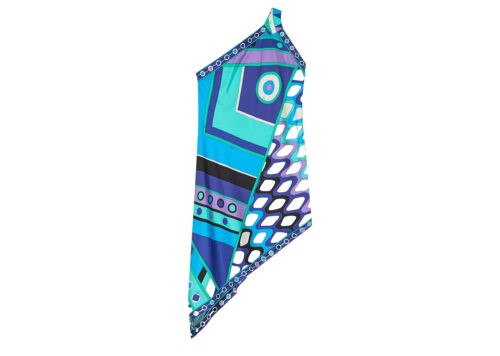 PUCCI Vivara Print One-Shoulder Silk Dress - - 1