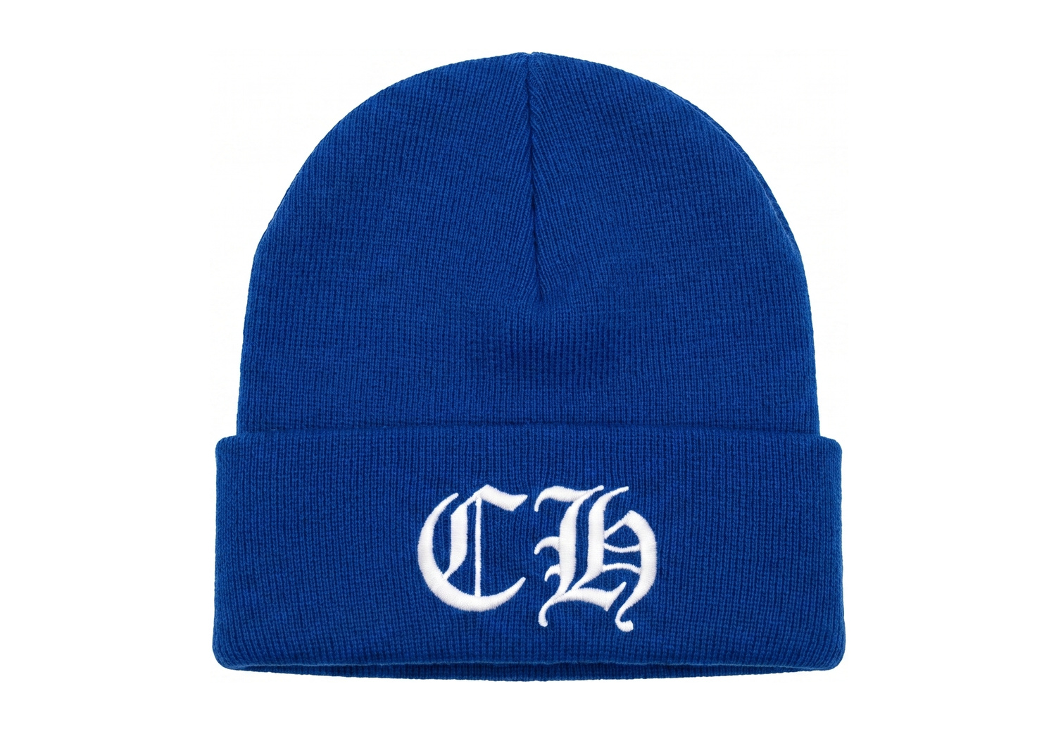 Chrome hearts blue watch cap embroidered
