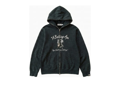 Bape A Bathing Ape ASNKA Full Zip Hoodie Siyah/Gri L