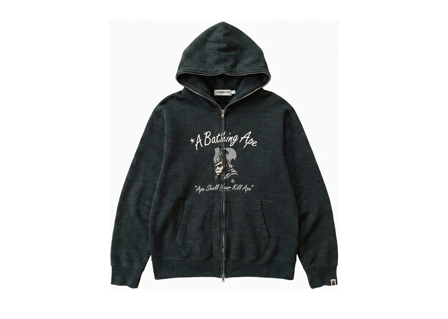 Bape A Bathing Ape ASNKA Full Zip Hoodie Siyah/Gri L