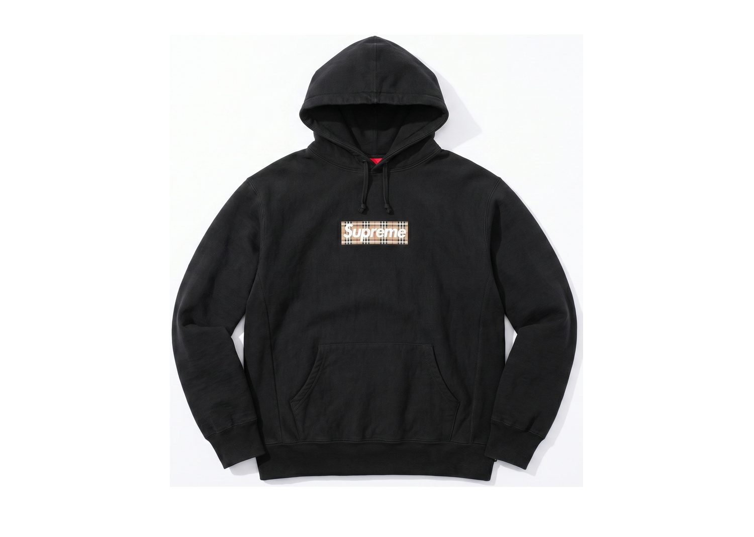Supreme x Burberry Box Logo Hooded Sweatshirt Siyah M