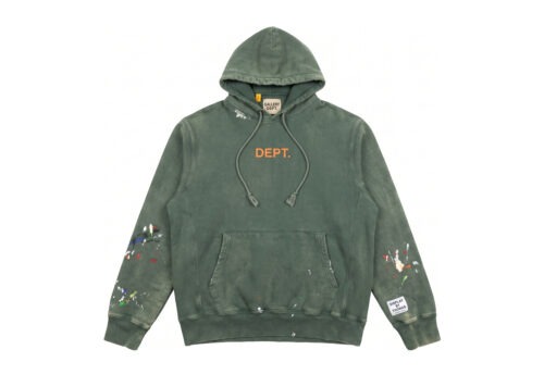 Gallery Dept. DEPT. Paint-Splatter Hoodie – Green (Medium)