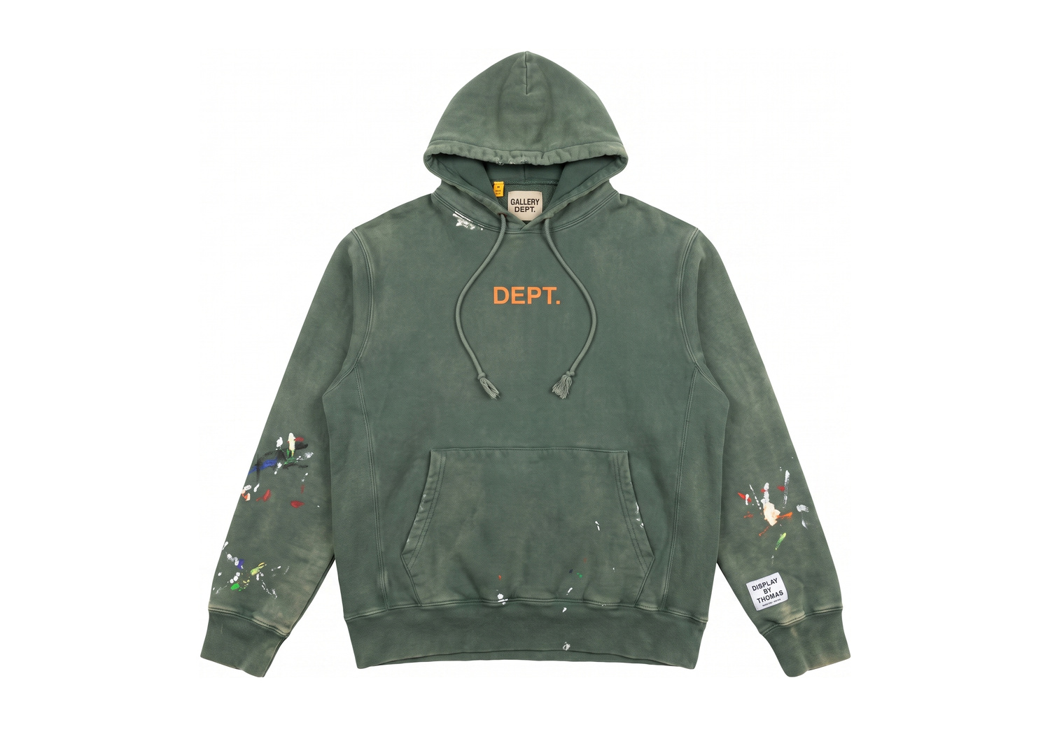 Gallery Dept. DEPT. Paint-Splatter Hoodie – Green (Medium)