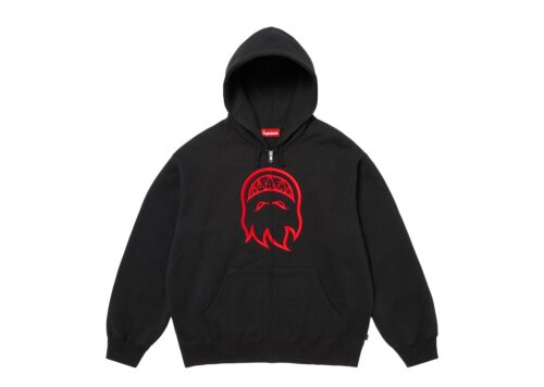 Supreme Spitfire Zip-Up Hooded Sweatshirt Black - Black - 1