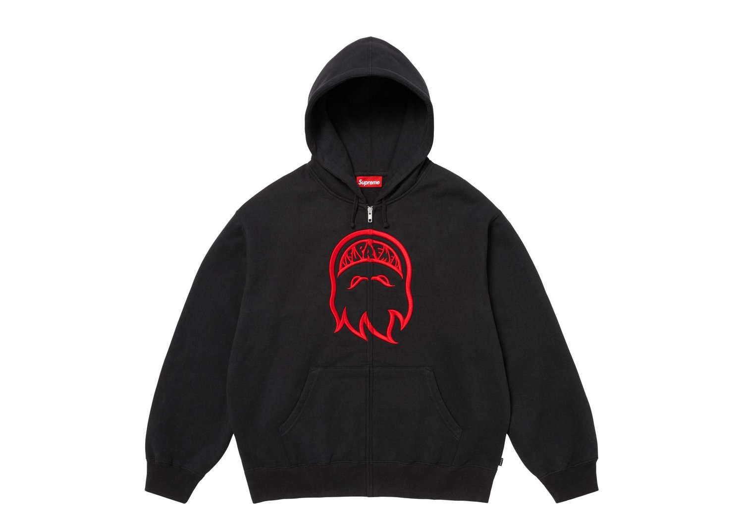 Supreme Spitfire Zip-Up Hooded Sweatshirt Black - Black - 1