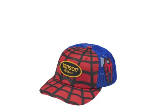 Supreme Vanson Leathers Spider-Man Mesh Back 6-Panel Hat Red - Red - 1