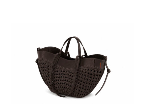 Polène Cyme Mini Edition Raffia Ebony