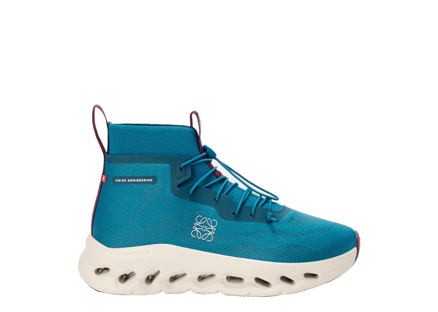 Loewe Cloudtilt Hi Sneaker Teal Oatmeal Burgundy - Teal/Oatmeal/Burgundy - 1
