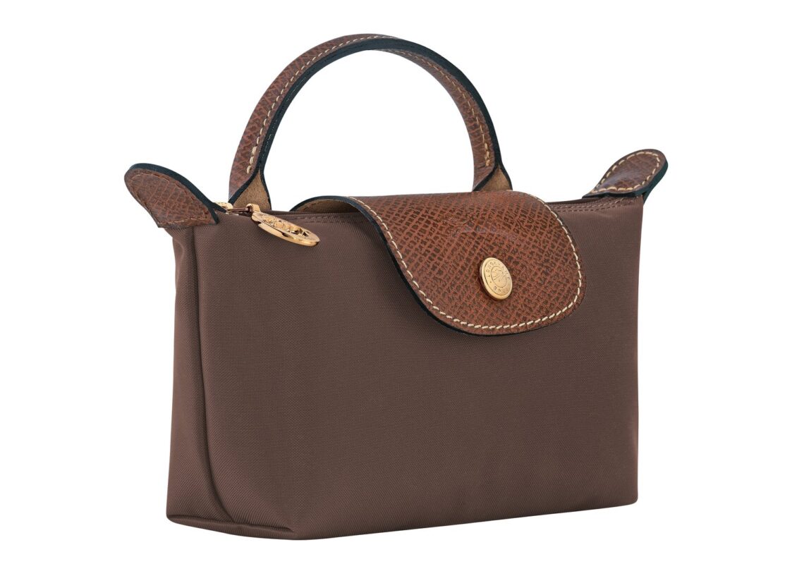 Longchamp Le Pliage Original Pouch with Handle Mocha 2