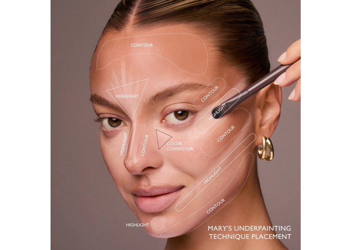 m.ph by Mary Phillips Underpainting Face Highlight Contour Palette Light 6