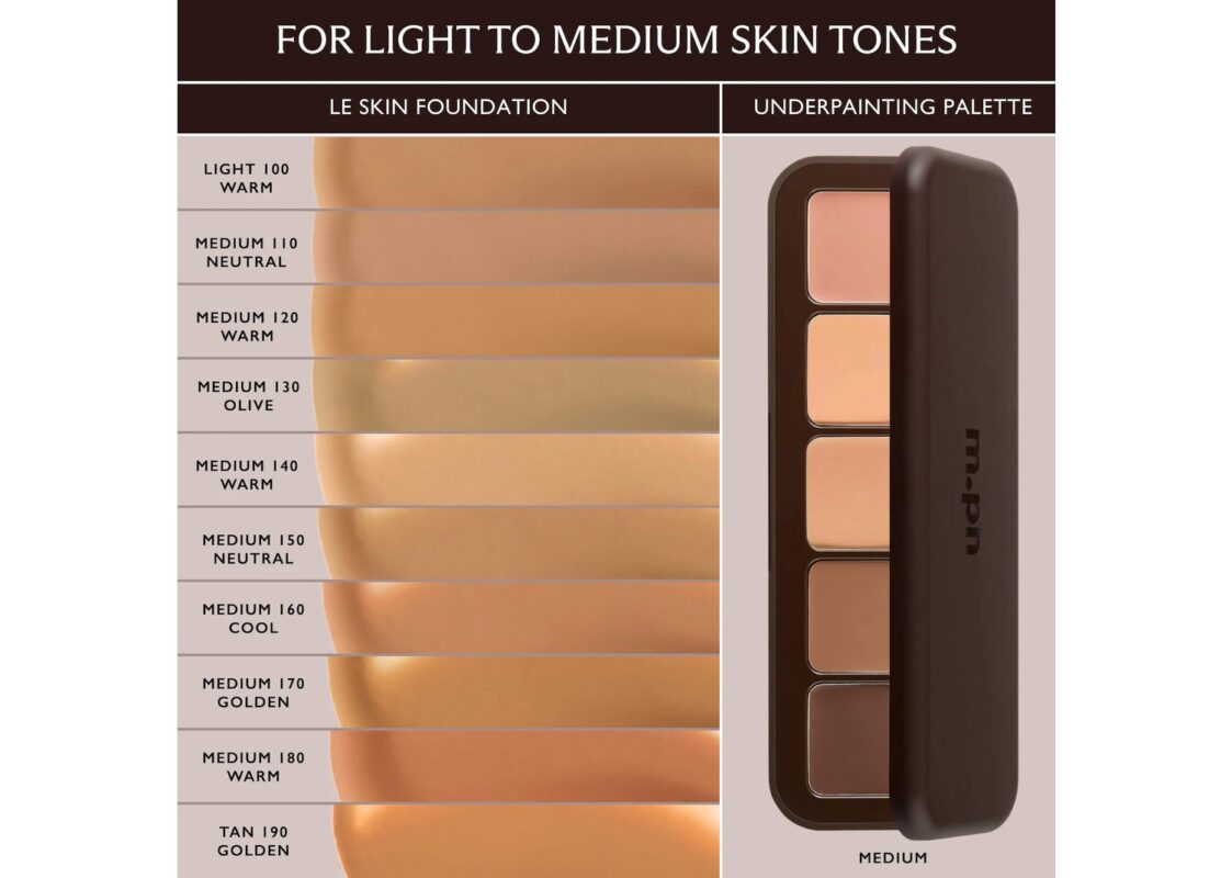 m.ph by Mary Phillips Underpainting Face Highlight Contour Palette Medium 8