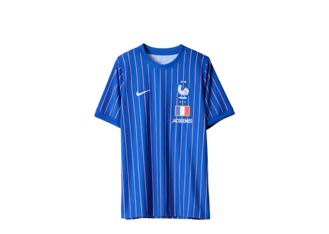 Nike x Jacquemus x France Pre Match Jersey Blue Stripe