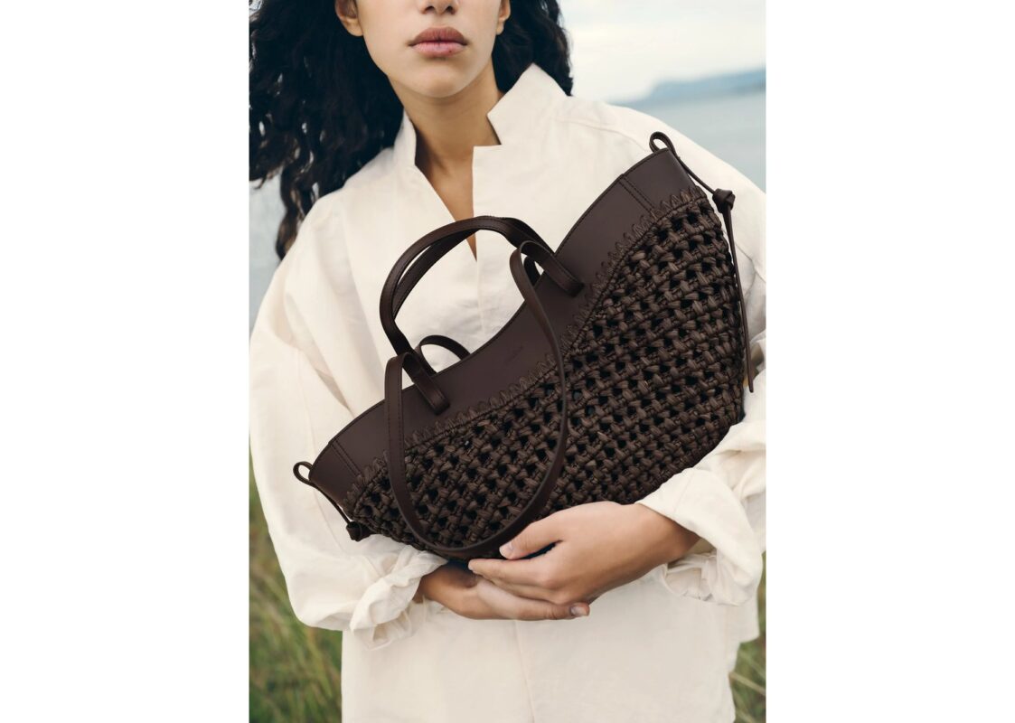 Polène Cyme Mini Edition Raffia Ebony 2