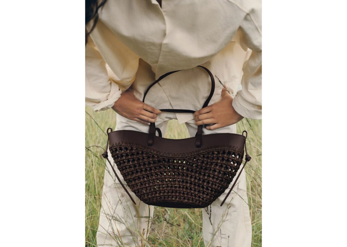 Polène Cyme Mini Edition Raffia Ebony 6