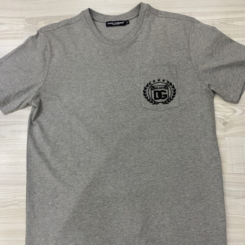 Dolce & Gabbana DG Milano Logo Nakışlı Gri Tişört 2