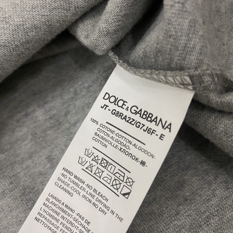 Dolce & Gabbana DG Milano Logo Nakışlı Gri Tişört 4