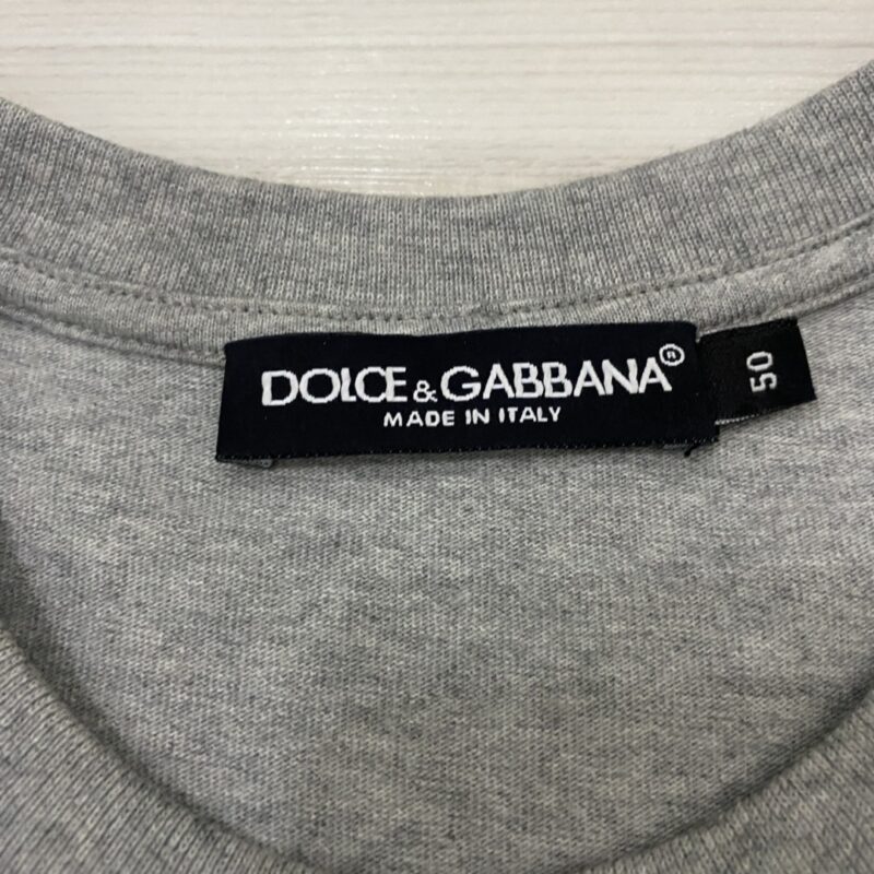 Dolce & Gabbana DG Milano Logo Nakışlı Gri Tişört 6