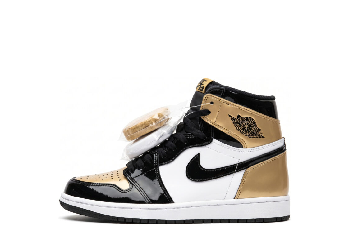 Jordan 1 Retro High Patent Gold Toe